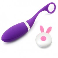 Remote Control 12 Speeds Rechargeable Silicone Vibrating Egg PURPLE